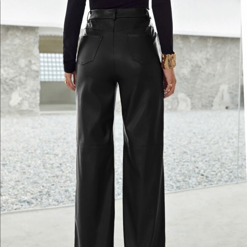 Leather Pallazo Pants - Picture 2 of 2